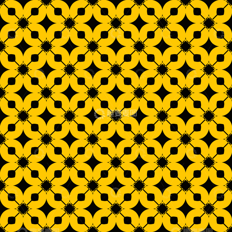 源文件下载【趣麦麦图】黄黑几何花纹背景图658