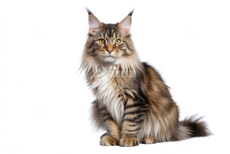 高清大图下载【趣麦麦图】长毛猫端坐姿态素材