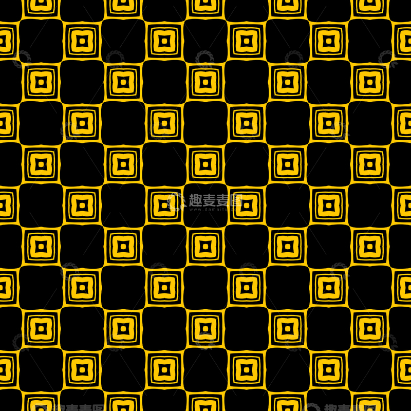 源文件下载【趣麦麦图】黄黑几何花纹背景图677