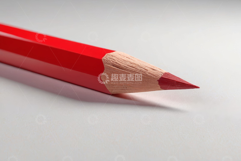 高清大图下载【趣麦麦图】红色铅笔特写