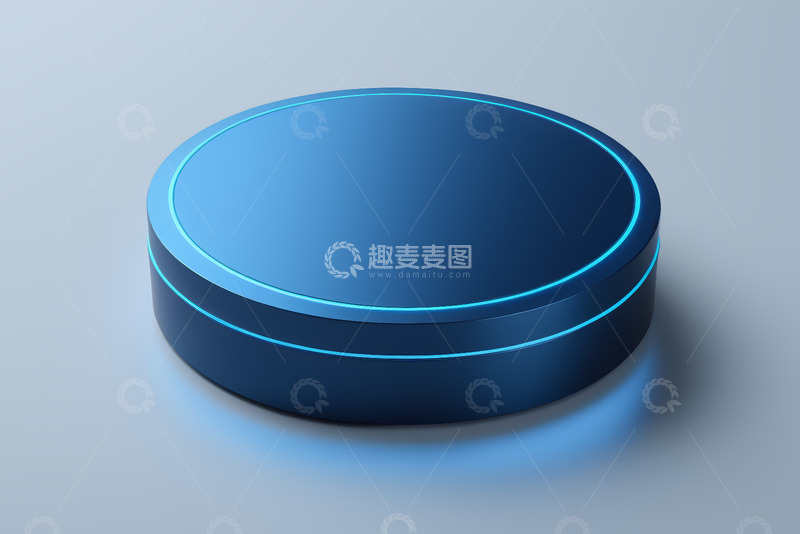 高清大图下载【趣麦麦图】蓝色发光圆形展示台