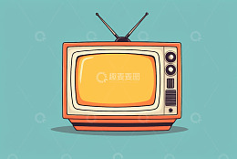 复古动画电视机素材