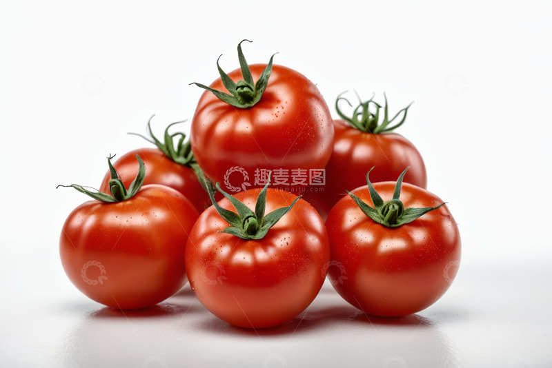 高清大图下载【趣麦麦图】新鲜红色番茄堆叠特写