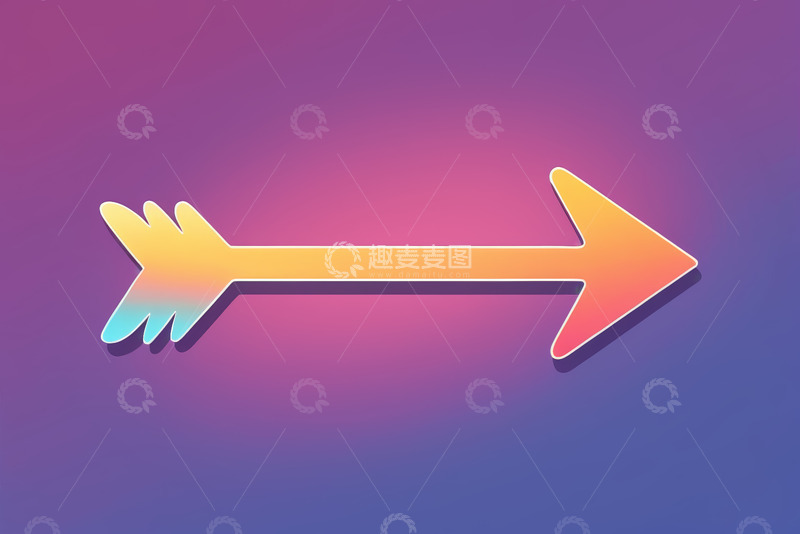 高清大图下载【趣麦麦图】彩色渐变箭头图案素材