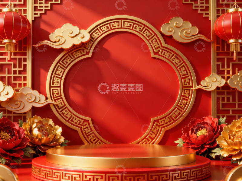 高清大图下载【趣麦麦图】新年元旦春节背景_普屏291