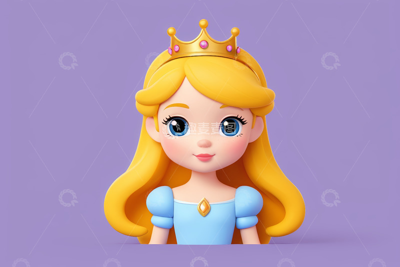 高清大图下载【趣麦麦图】卡通金发公主形象