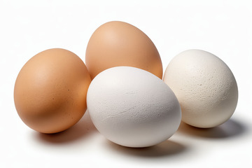 白棕鸡蛋静物特写