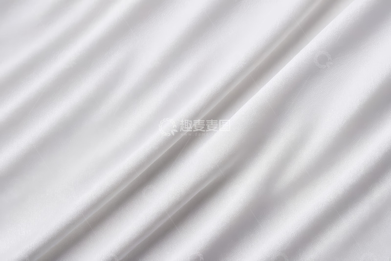 高清大图下载【趣麦麦图】白色丝绸织物纹理特写