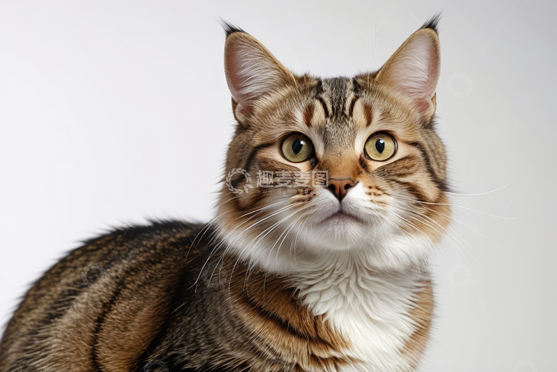 高清大图下载【趣麦麦图】特写镜头下的虎斑猫