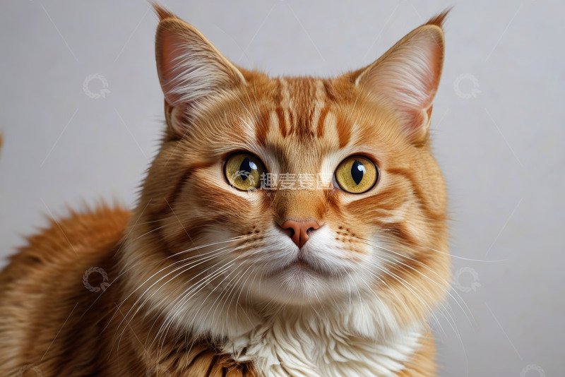 高清大图下载【趣麦麦图】橘色猫咪特写