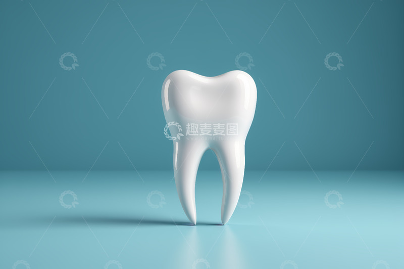 高清大图下载【趣麦麦图】白色牙齿3D模型展示