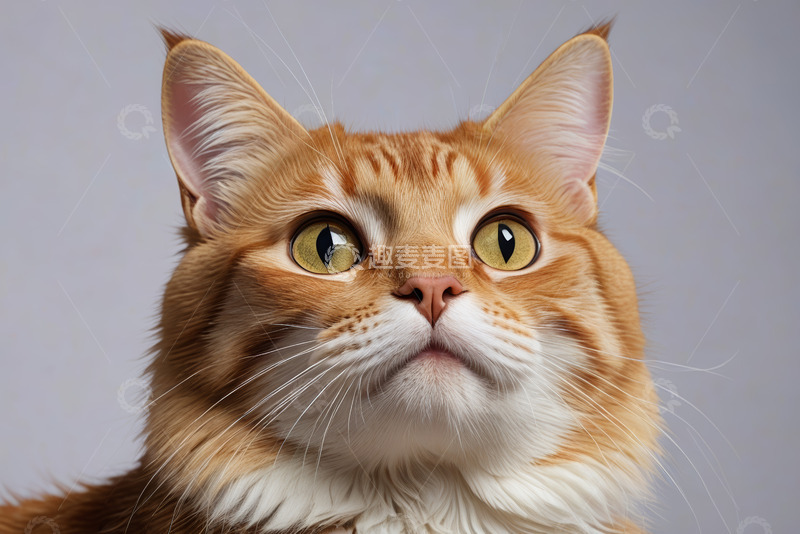 高清大图下载【趣麦麦图】橘色猫咪特写