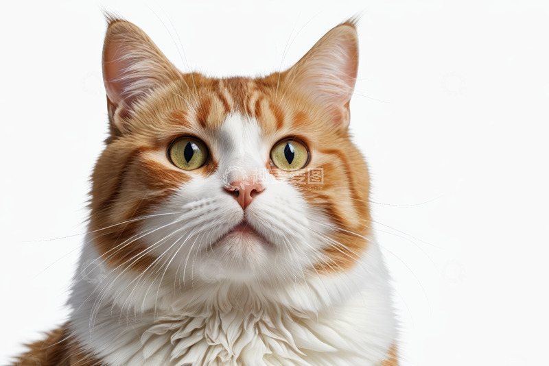 高清大图下载【趣麦麦图】橘白相间猫咪特写