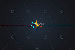 彩色心电图线条图形