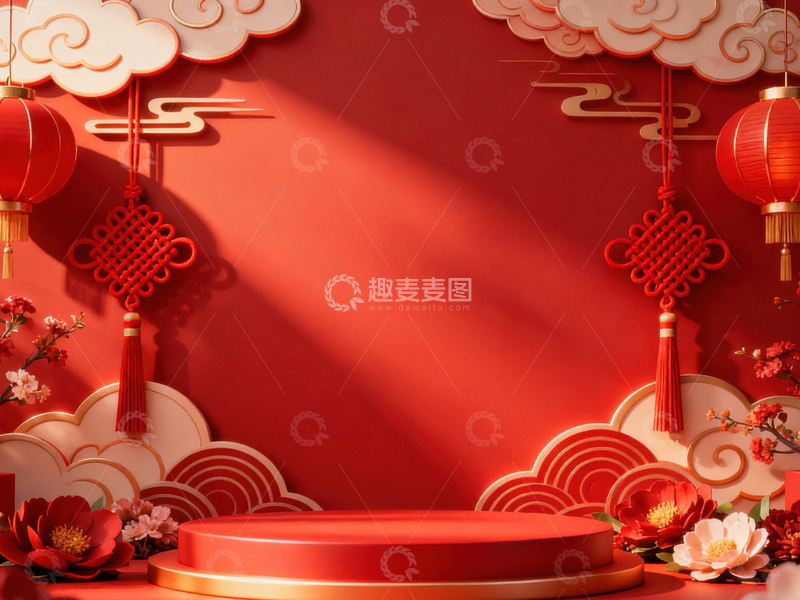 高清大图下载【趣麦麦图】新年元旦春节背景_普屏307