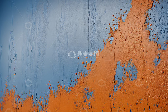 蓝橙双色墙面纹理素材
