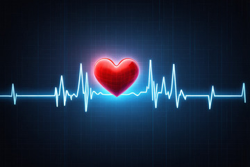 心脏与心电图科技图像