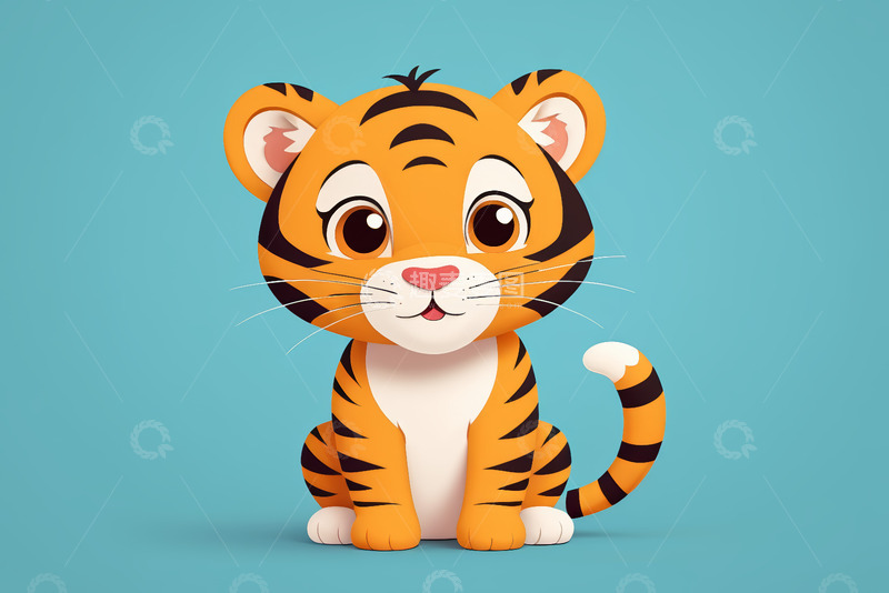高清大图下载【趣麦麦图】可爱卡通小老虎形象