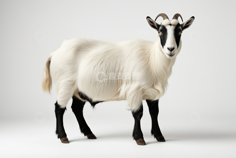 高清大图下载【趣麦麦图】站立的山羊特写