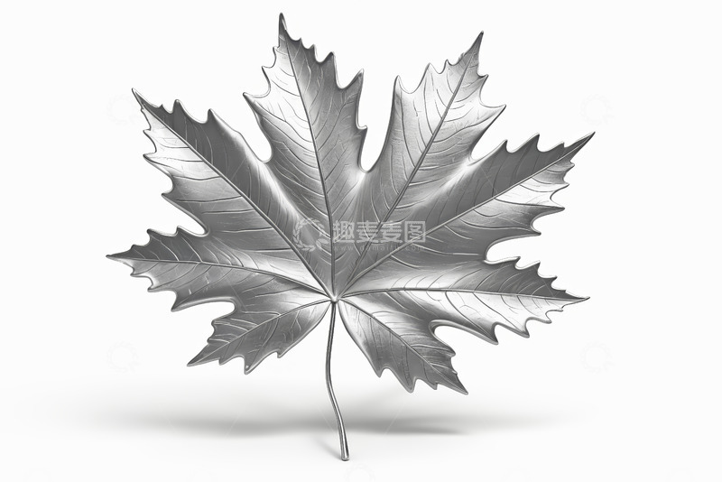 高清大图下载【趣麦麦图】银色枫叶特写素材