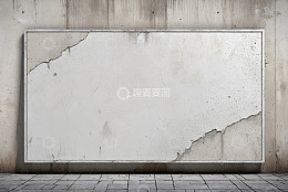 墙面破损的空白广告牌