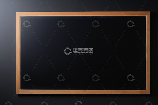 黑色背景中的木质框架