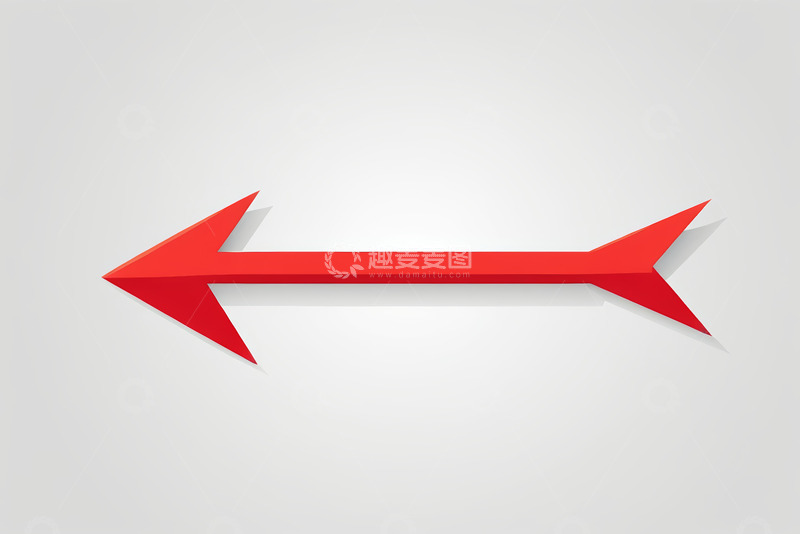 高清大图下载【趣麦麦图】红色向左箭头设计素材