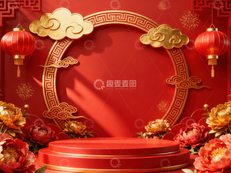 高清大图下载【趣麦麦图】新年元旦春节背景_普屏314