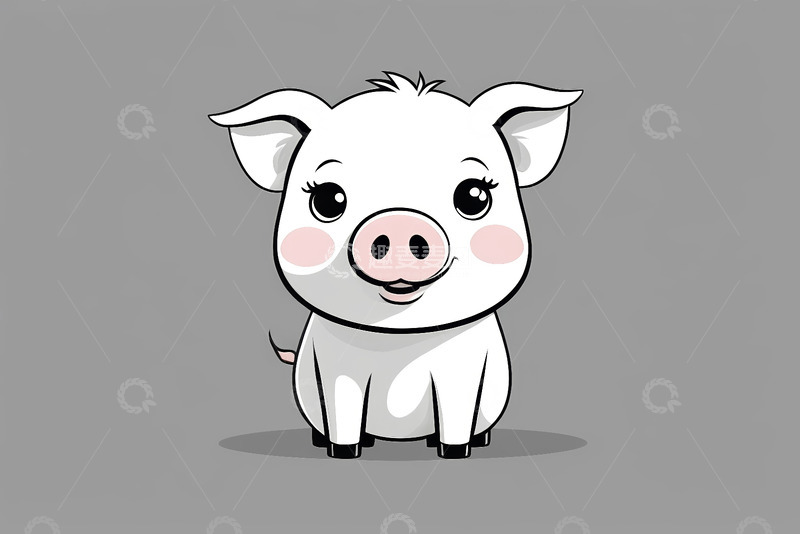 高清大图下载【趣麦麦图】可爱卡通小猪形象