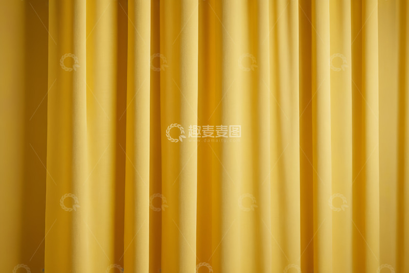 高清大图下载【趣麦麦图】黄色织物窗帘素材