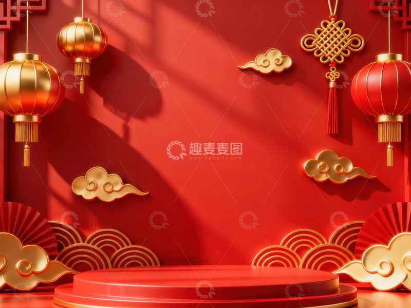 高清大图下载【趣麦麦图】新年元旦春节背景_普屏316