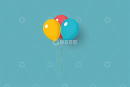 彩色气球装饰背景