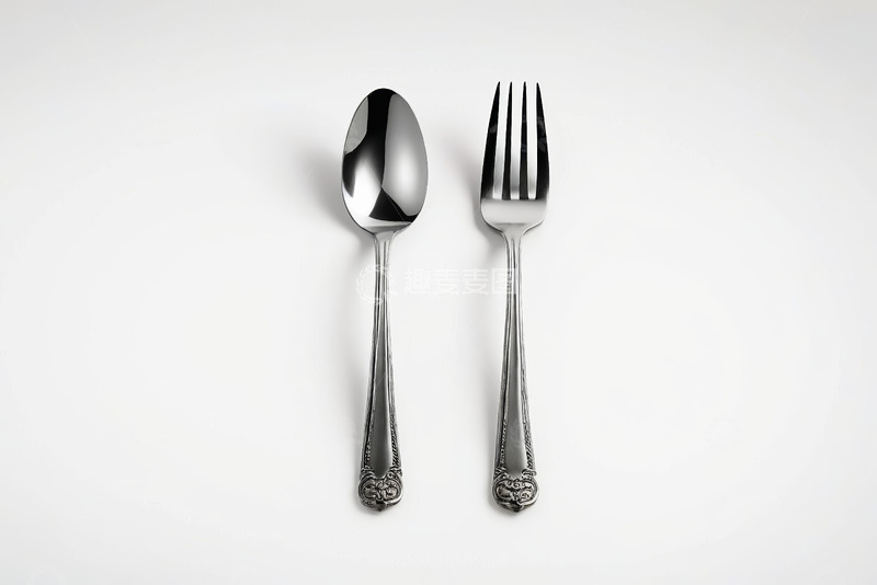 高清大图下载【趣麦麦图】银色餐具勺子叉子特写