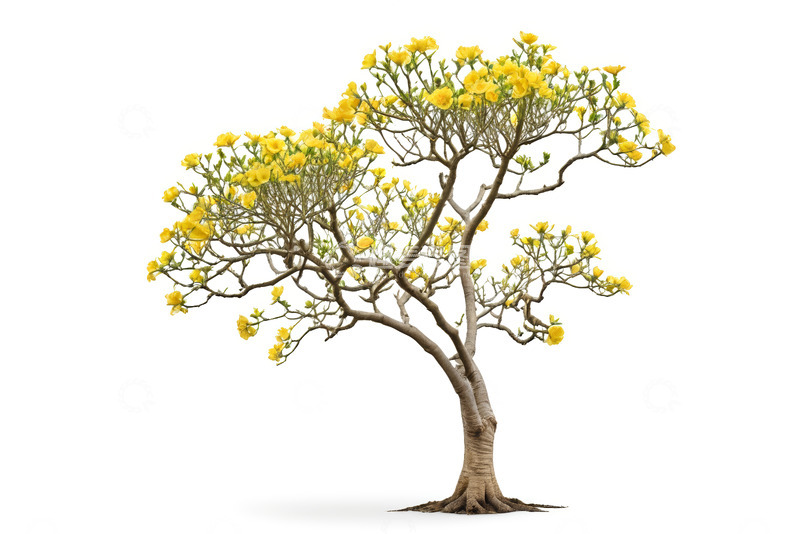 高清大图下载【趣麦麦图】黄色花朵树木特写