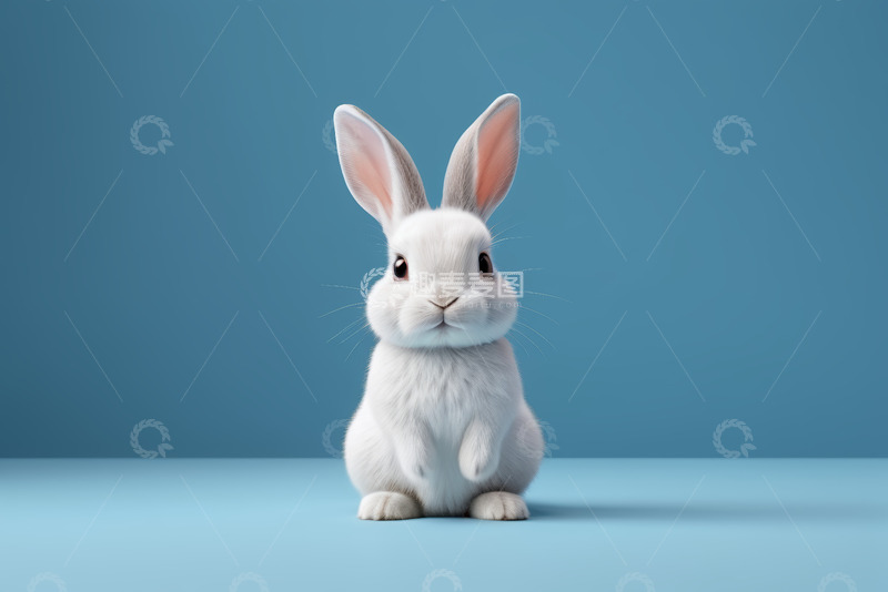 高清大图下载【趣麦麦图】白色兔子特写