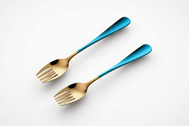 高清大图下载【趣麦麦图】双支金属叉子特写