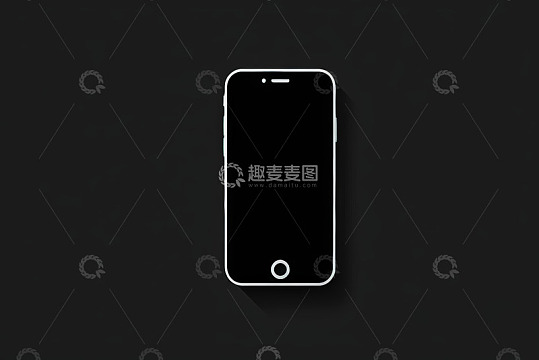 黑色背景上的智能手机轮廓