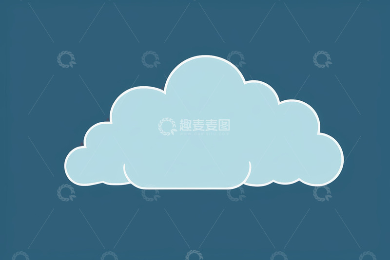 高清大图下载【趣麦麦图】蓝色背景上的卡通云朵素材