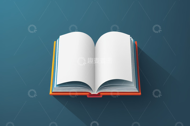 高清大图下载【趣麦麦图】翻开的彩色书籍