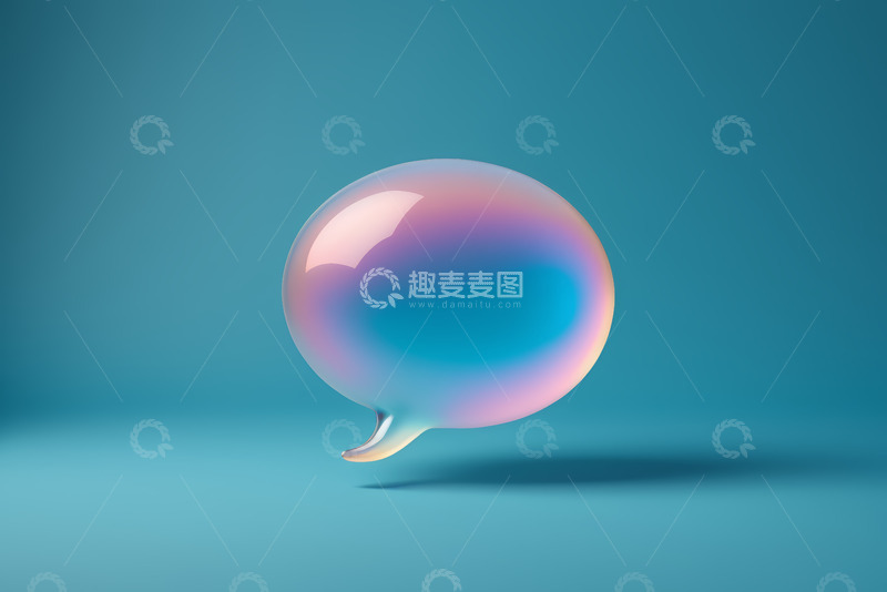 高清大图下载【趣麦麦图】彩色渐变对话气泡设计素材