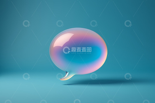彩色渐变对话气泡设计素材