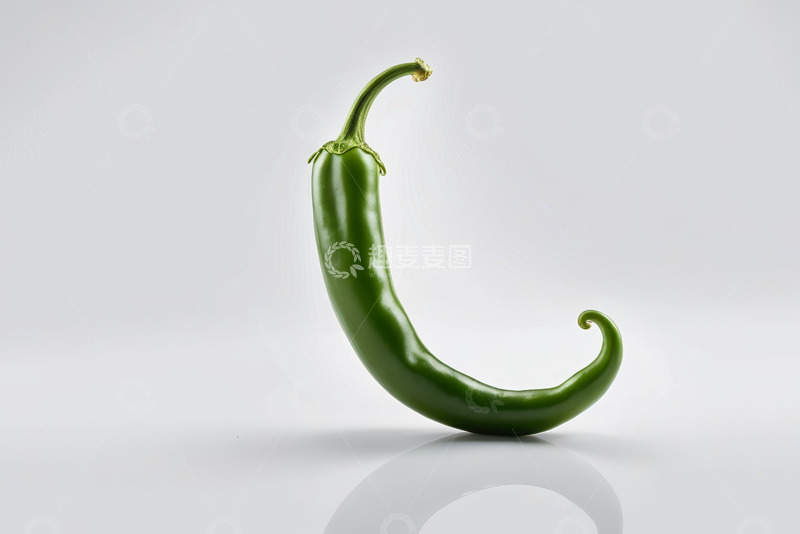 高清大图下载【趣麦麦图】单个青辣椒微距画面