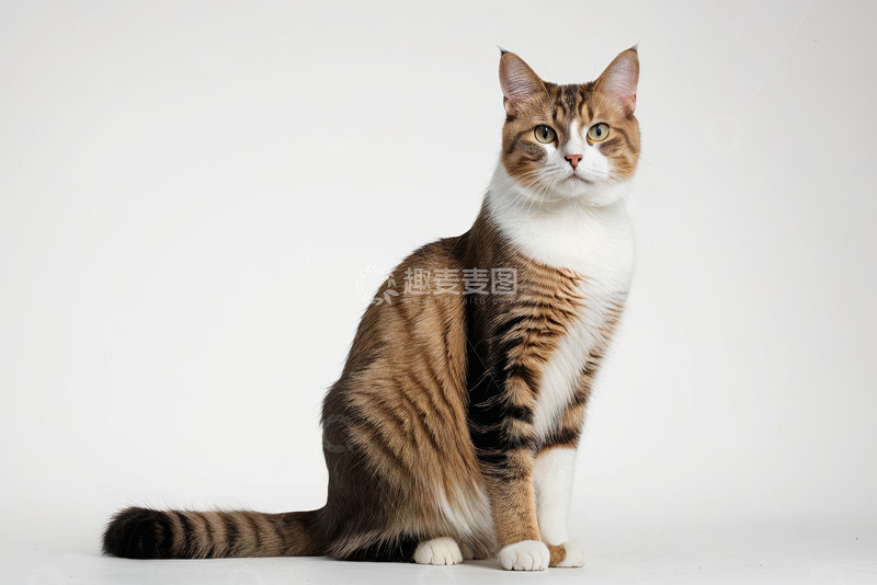 高清大图下载【趣麦麦图】坐姿猫咪特写