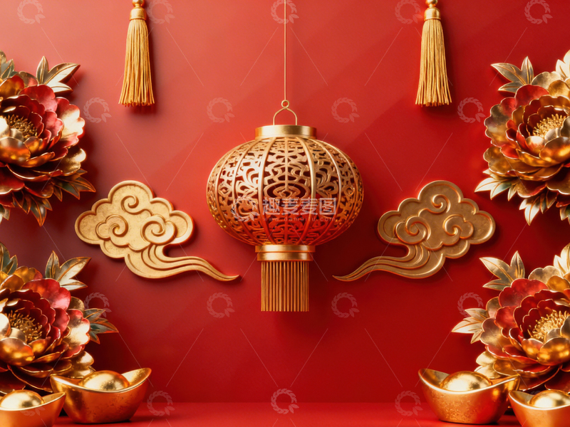 高清大图下载【趣麦麦图】新年元旦春节背景_普屏339