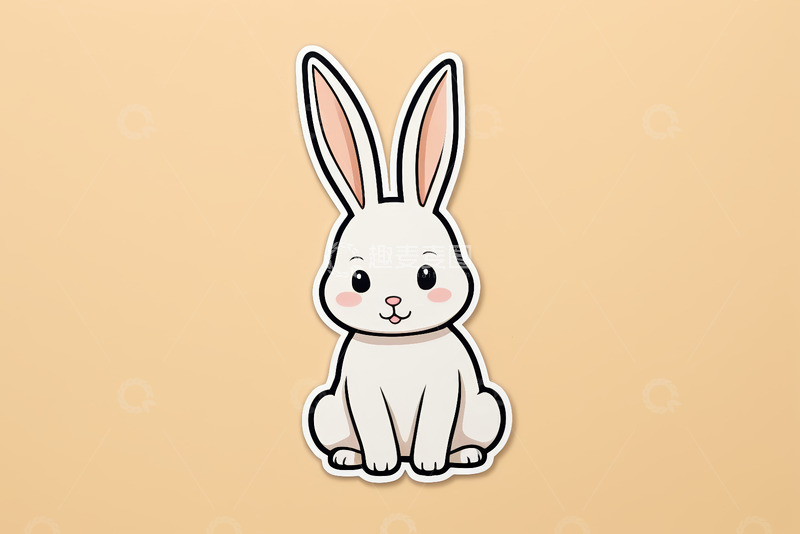 高清大图下载【趣麦麦图】卡通兔子插画素材