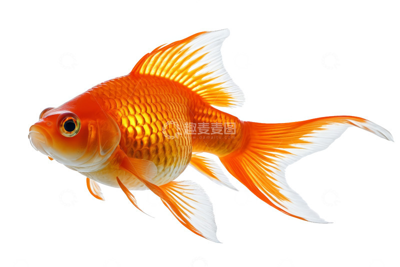 高清大图下载【趣麦麦图】单尾金鱼特写