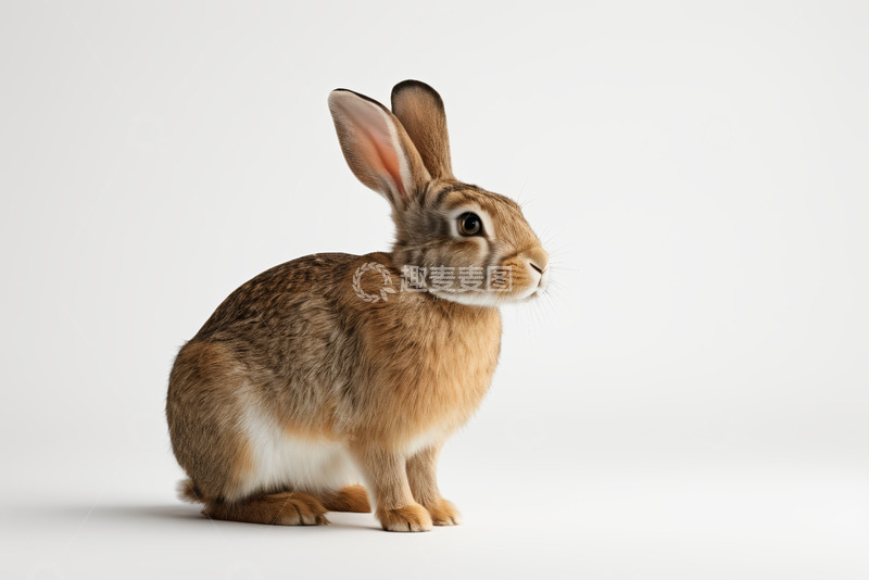 高清大图下载【趣麦麦图】坐立的棕色兔子特写