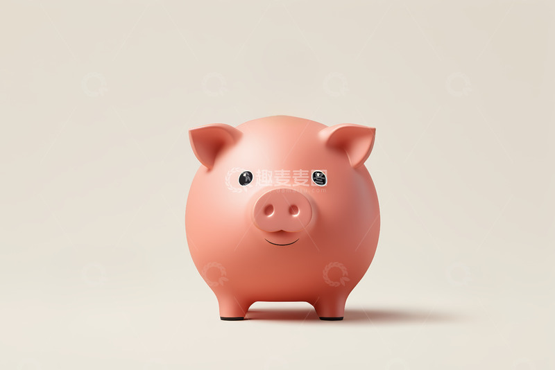 高清大图下载【趣麦麦图】粉色小猪存钱罐