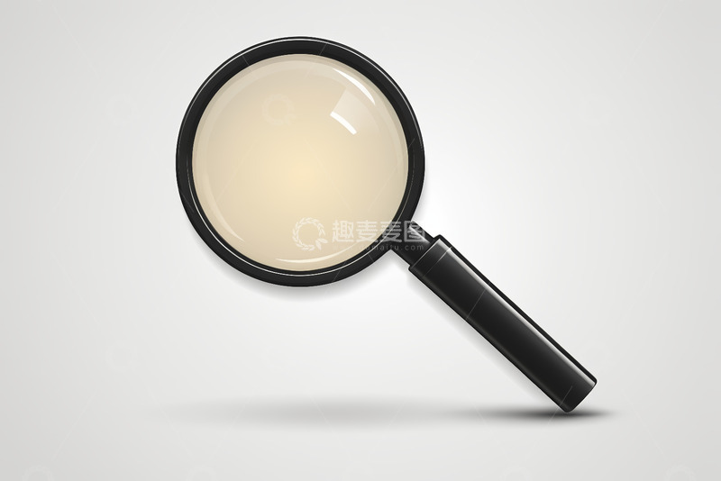 高清大图下载【趣麦麦图】黑色放大镜特写