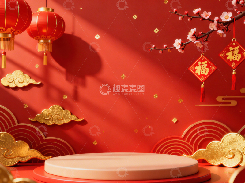 高清大图下载【趣麦麦图】新年元旦春节背景_普屏359